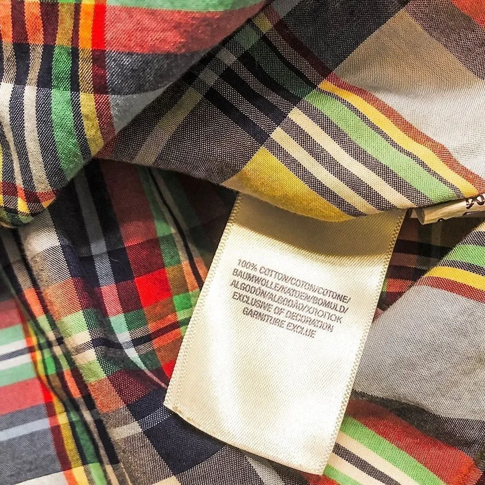 Ralph Lauren Spring Plaid Button-Down Sz 18M
